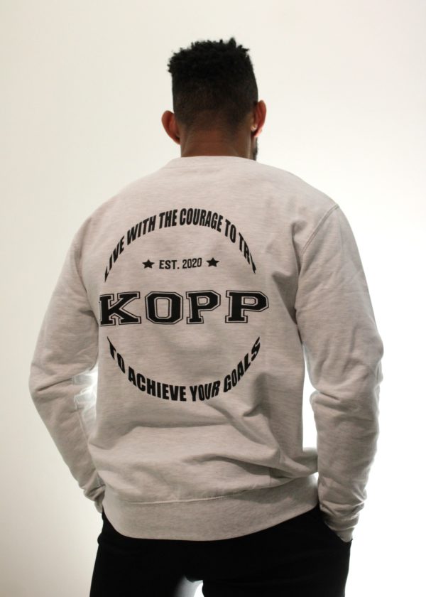 collection_univarsity_kopp_blanc gris chiné sweat homme femme