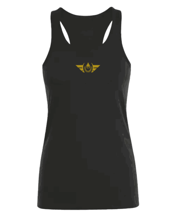 debardeur femme noir logo or king of power prod